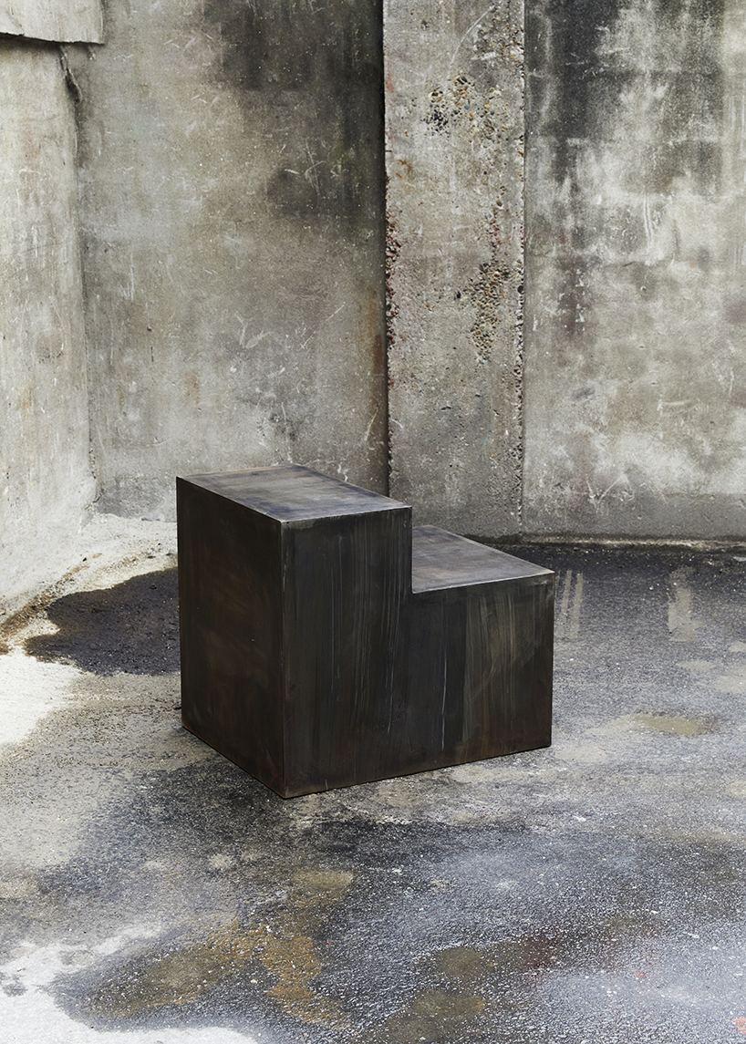 kim byungsub's oxidized steel chairs encapsulate the organic forms of korean artwork