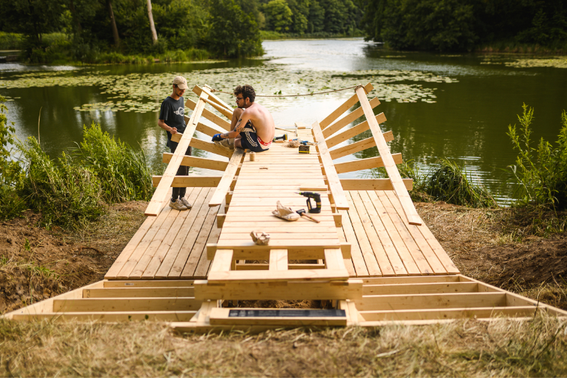 architecture students design and build a wooden bird observatory in poznan poland 5