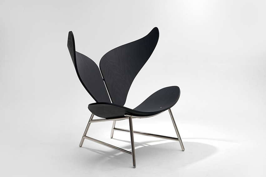 the whale chair by woocheol shin incorporates smooth curves from nature designboom