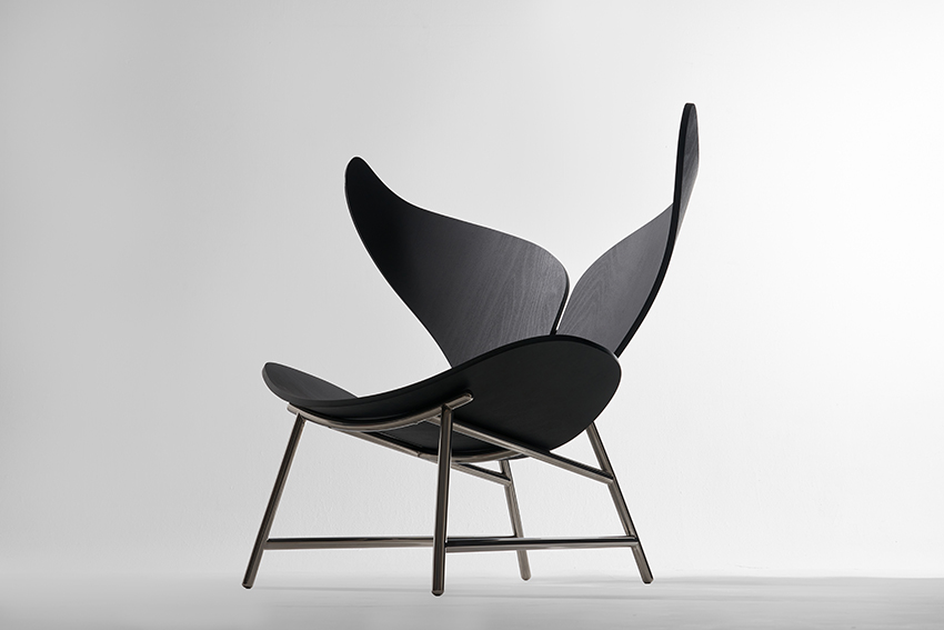 the whale chair by woocheol shin incorporates smooth curves from nature designboom