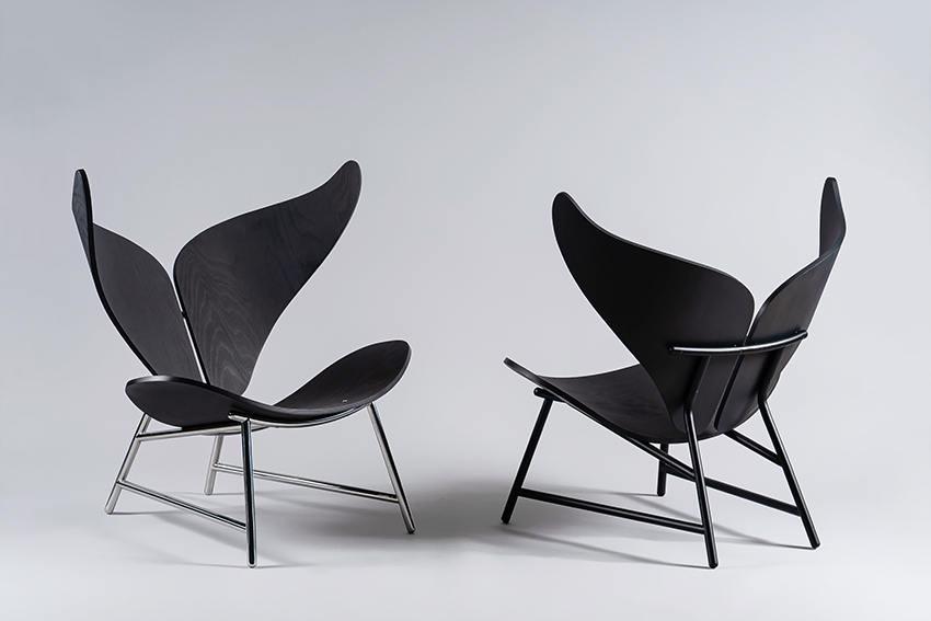 the whale chair by woocheol shin incorporates smooth curves from nature designboom