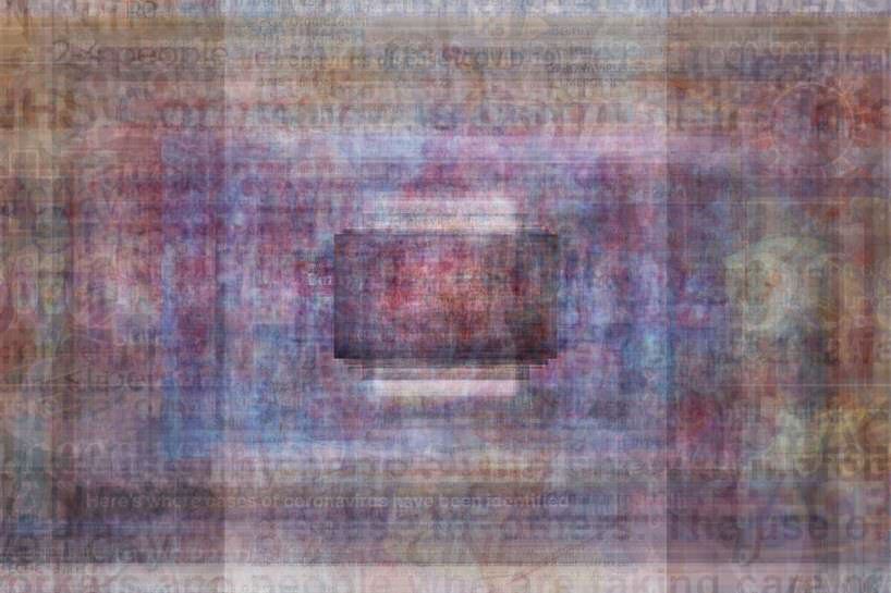 gergely vida stacks 2020's most searched topics to create abstract images designboom