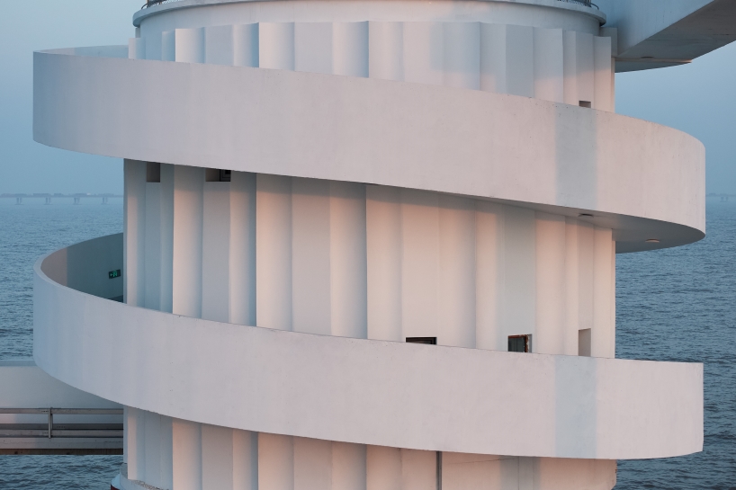 sea monitoring stations twist and swirl along shanghai's coastline