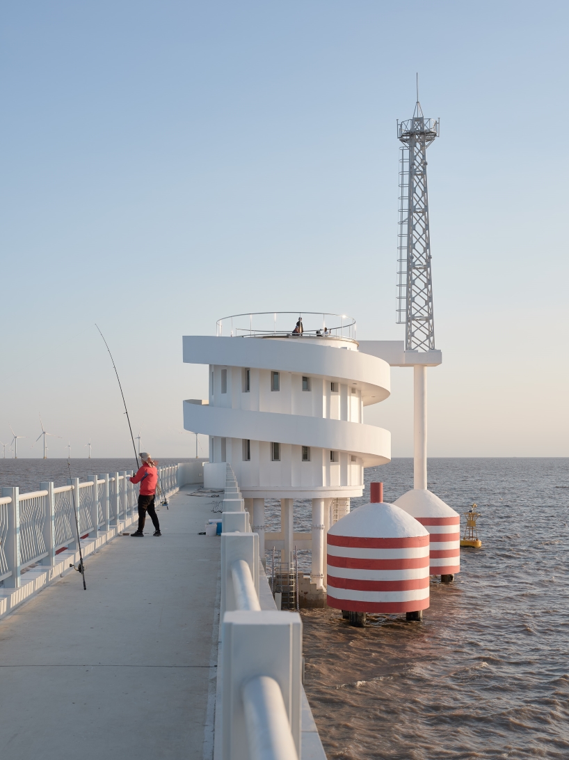 sea monitoring stations twist and swirl along shanghai's coastline