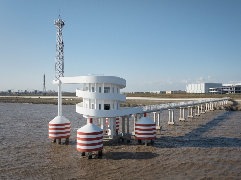 sea monitoring stations twist and swirl along shanghai's coastline