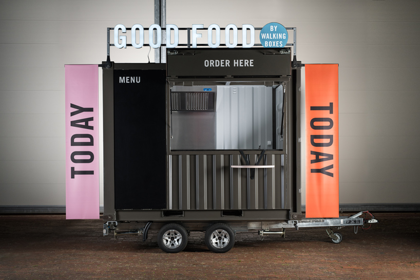 walkingboxes are sustainable food trucks made from shipping containers designboom
