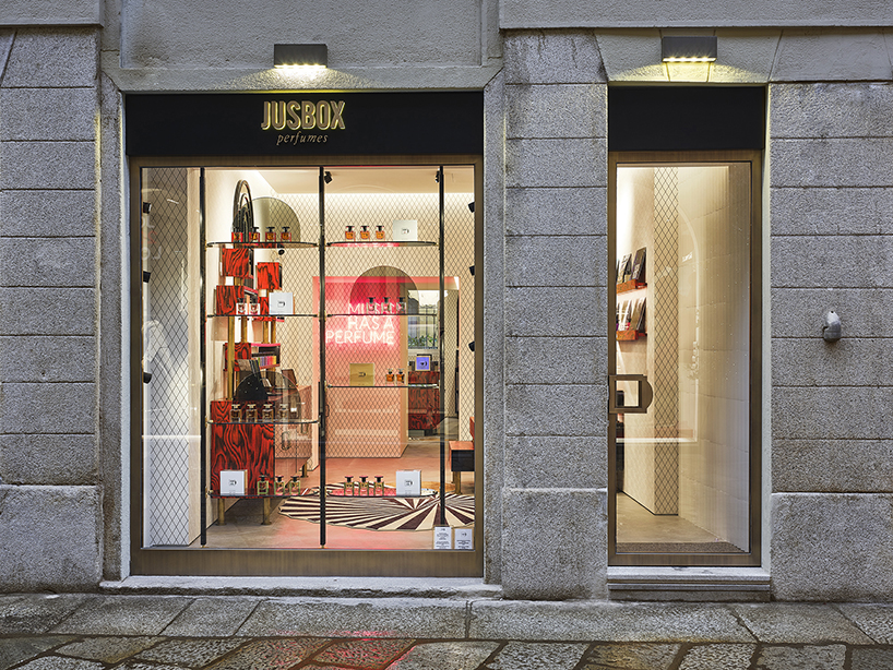 studio lievito designs jusbox parfumes' flagship store in milan