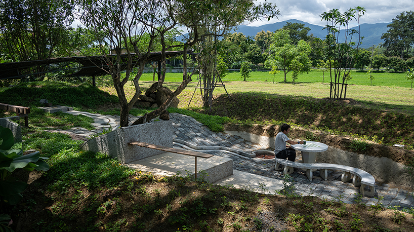wooden shingles form housescape design lab's organic shelter in thailand
