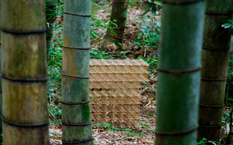 Arashi Abe Ambil Bangku Higo Untaian Bambu Tali Rami