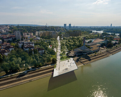 'linkpark' project proposes a new urban landscape in the central core of belgrade