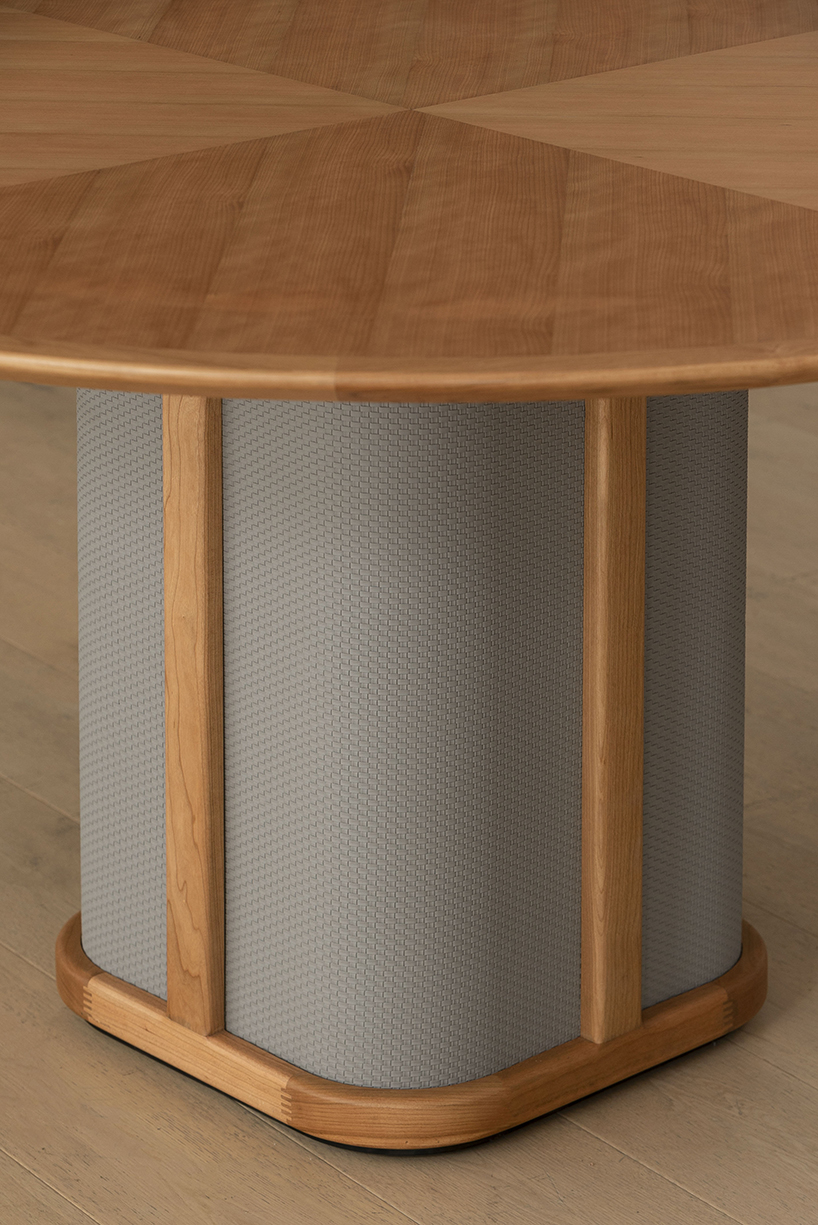 an ancient chinese proverb inspires tian li’s round table with slate turntable
