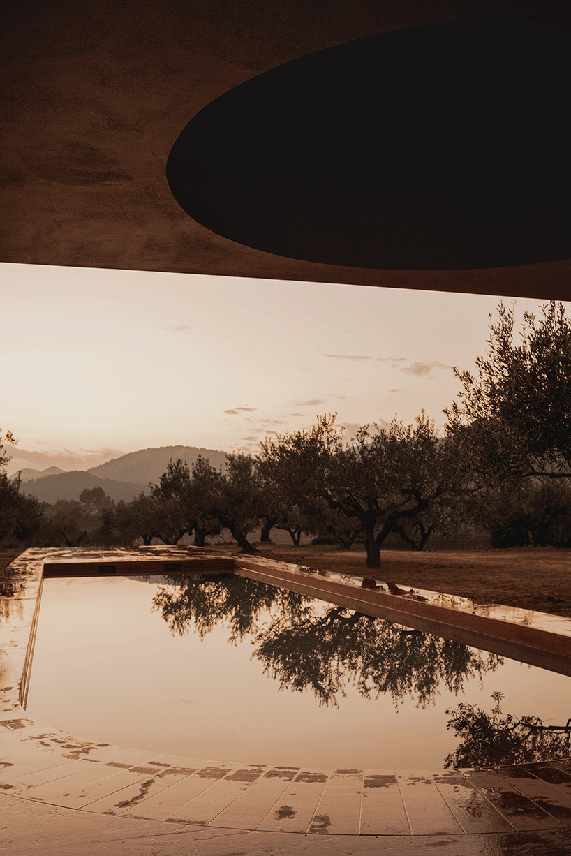 balzar arquitectos plants valencian residence's red steel volume in an olive grove