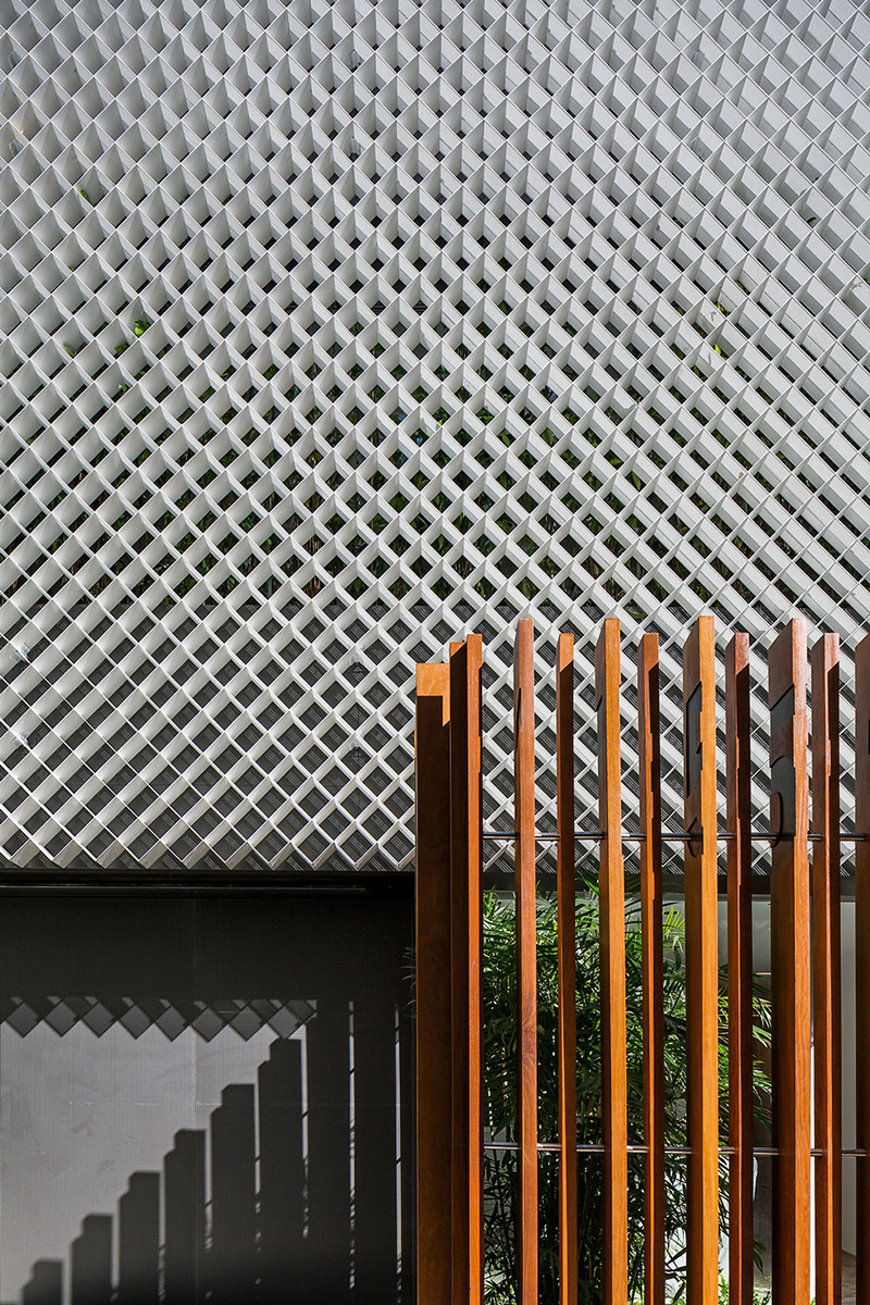 perforated metal facade detail