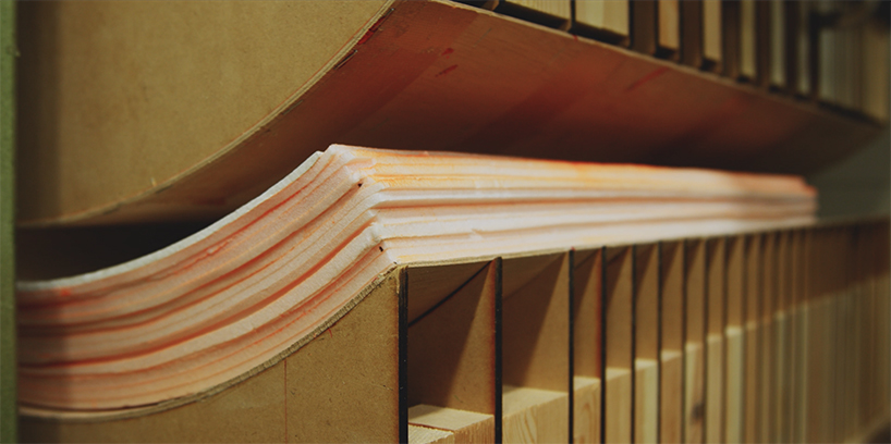 chiaki yoshihara polystyrene foam furniture with wood grain texture designboom