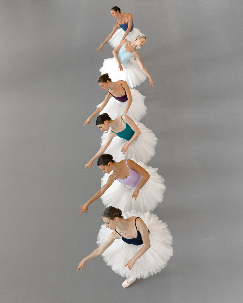brad walls' aerial photo series captures the poetic synchronicity of ballet