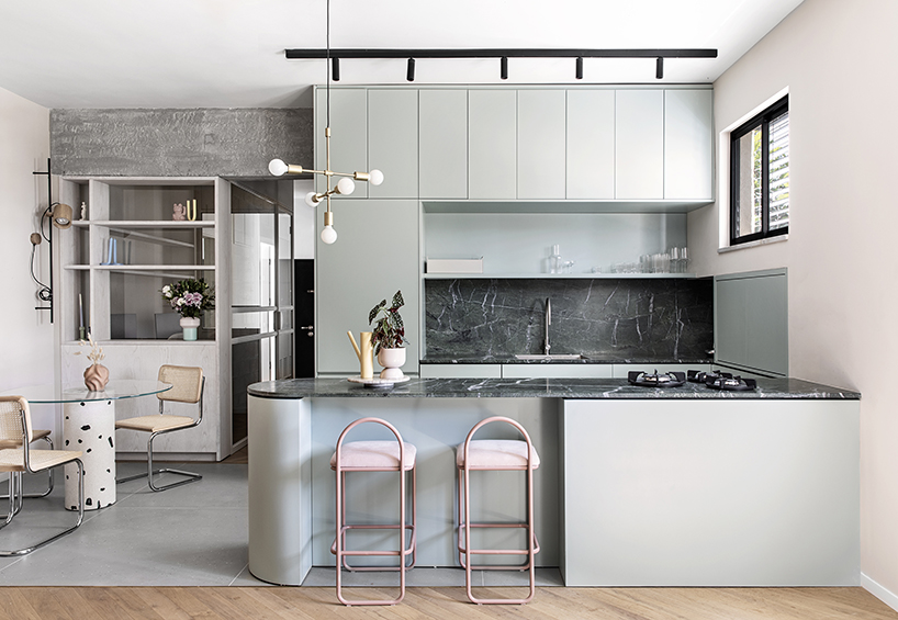 modern pastel touch transforms 1950s apartment in tel aviv, israel