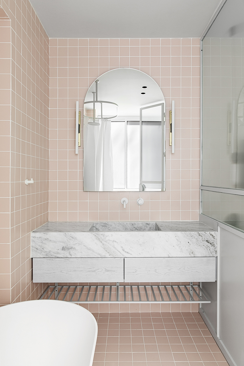 modern pastel touch transforms 1950s apartment at the heart of tel aviv, israel