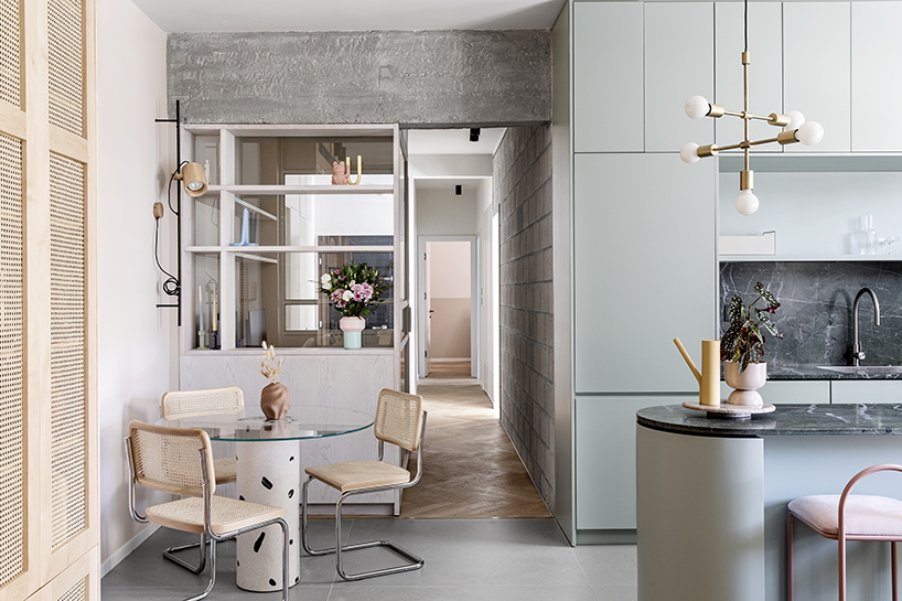modern pastel touch transforms 1950s apartment in tel aviv, israel
