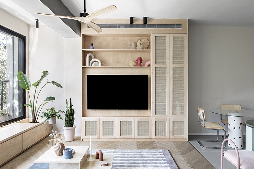 modern pastel touch transforms 1950s apartment at the heart of tel aviv, israel