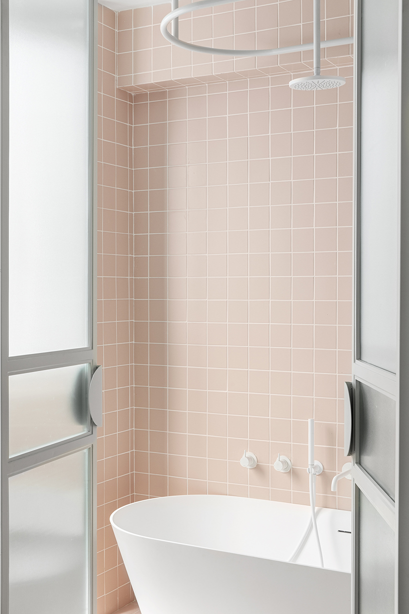 modern pastel touch transforms 1950s apartment at the heart of tel aviv, israel