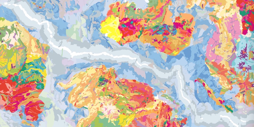 colorful fictitious earth model by TVK to be presented at the venice architecture biennale 2021