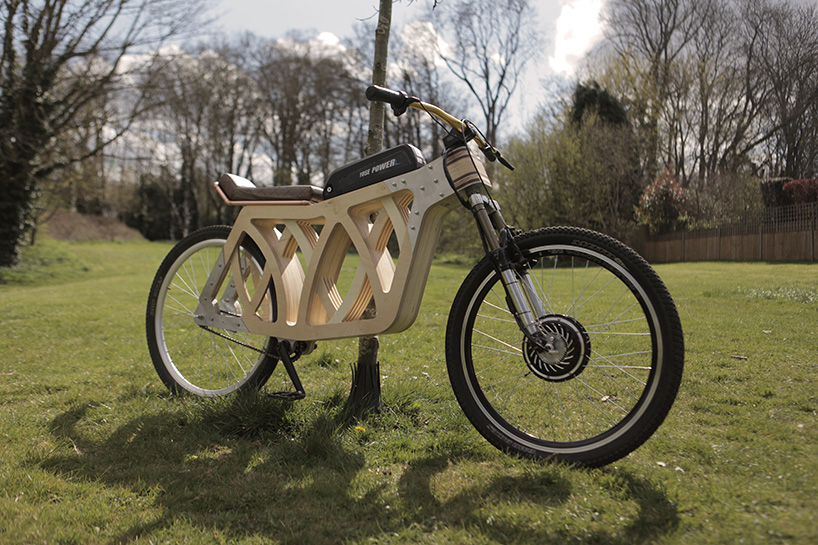 Wooden store electric bike