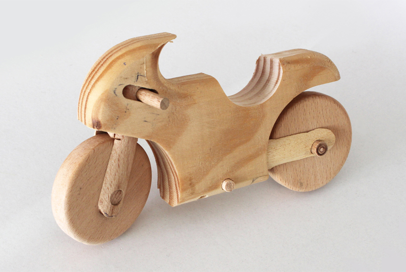 wooden motorbike toy