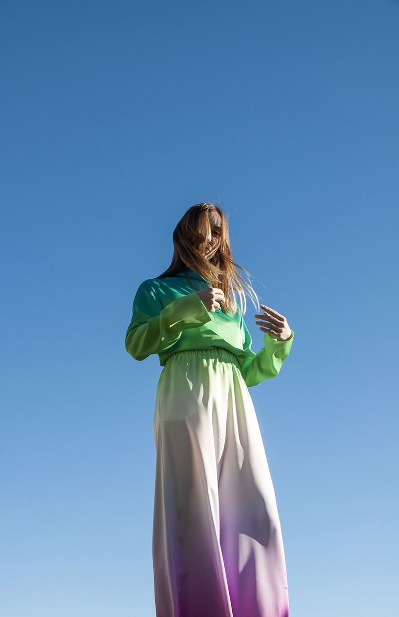 gradient outfits by diane wallinger help wearers build resilience to combat climate change