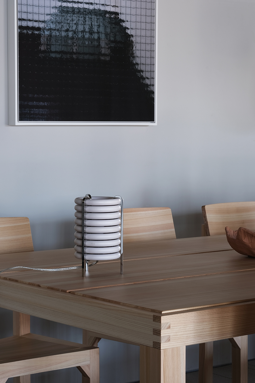 wa table lamp by akasaki & vanhuyse is crafted from retired