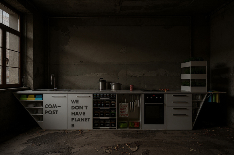 zero waste kitchen city expands domestic prototype into self-sustaining urban ecosystem