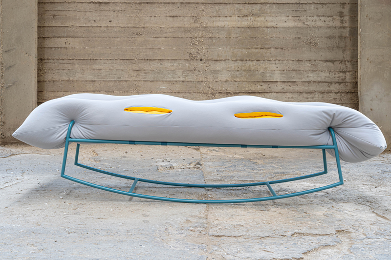 'my second childhood' is a set of soft beanbags that offers you many positions of self hugging