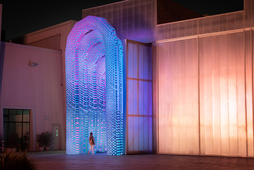 ENEss projects Pixel Pixela at the exhibition -arched entrance for exhibition in Dubai