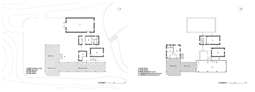 jí architects inserts glazed rectangular box as an extension to the tsempo museum n china