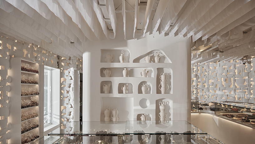 cycladic forms and traditions shape saint of athens' cavernous tserkie patisserie in paros
