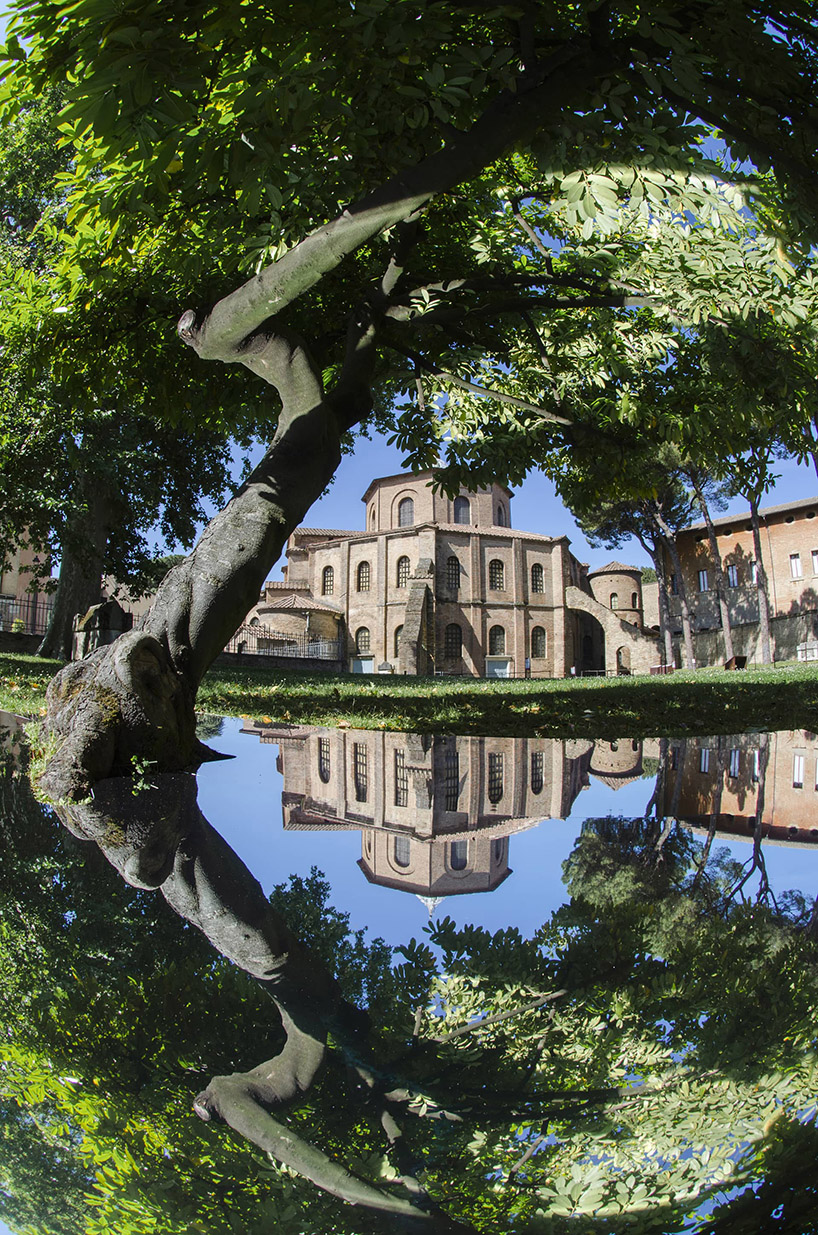 a series of mirror artworks search for a new spatiality in ravenna's heritage sites, italy