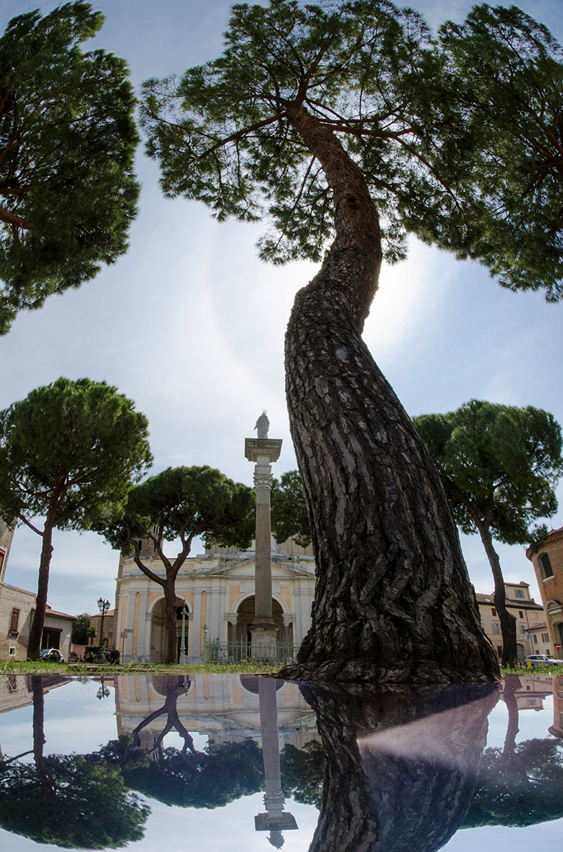 a series of mirror artworks search for a new spatiality in ravenna's heritage sites, italy