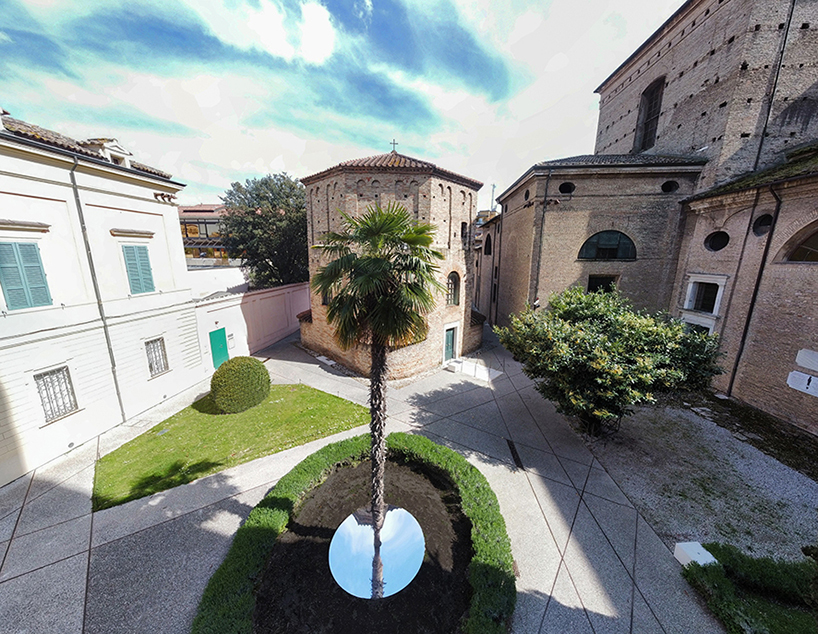 a series of mirror artworks search for a new spatiality in ravenna's heritage sites, italy