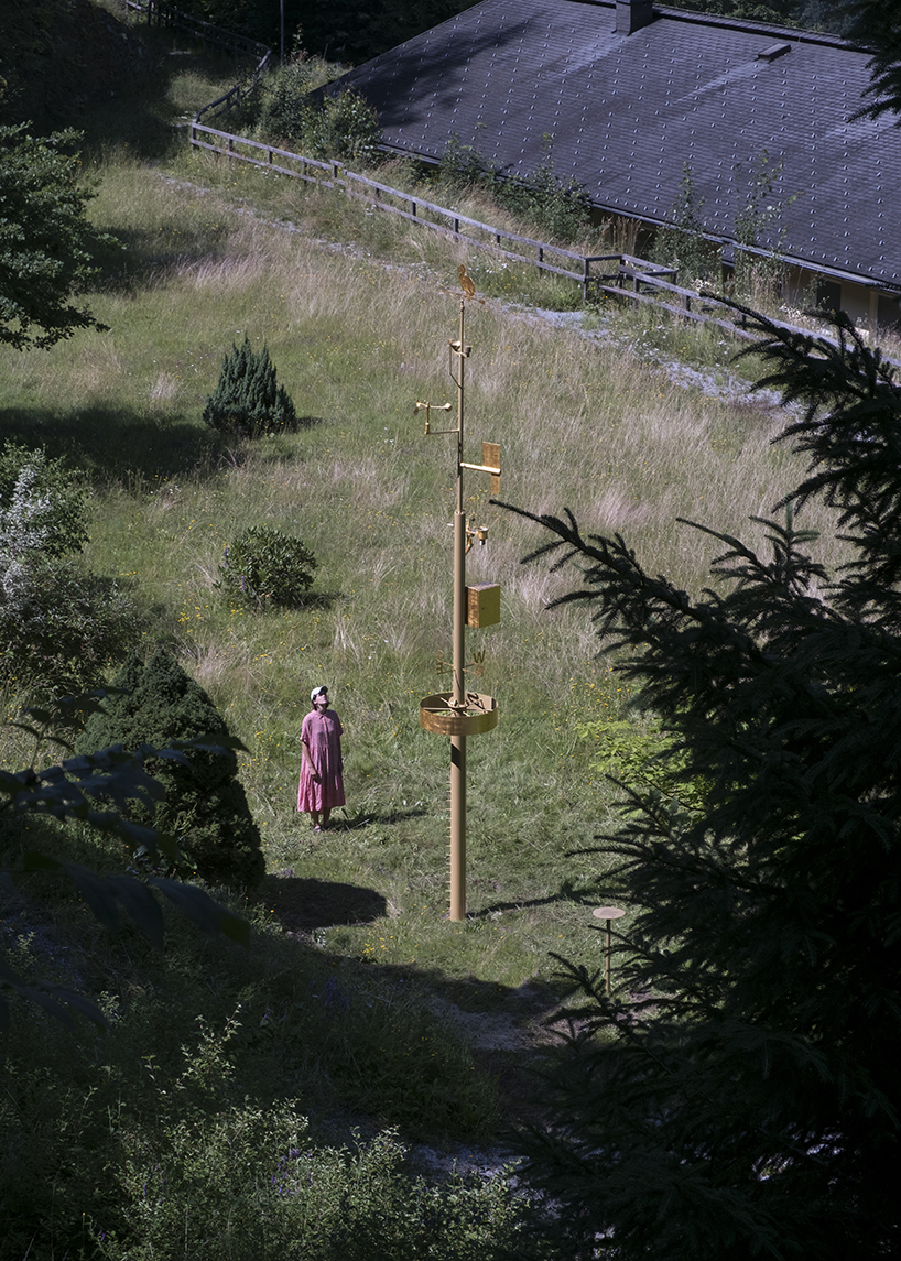 weather station covered in 23 carat gold points to the importance of the climate crisis 3