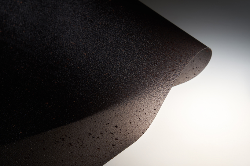 wearable collection repurposes leftover leather powder as translucent composite material