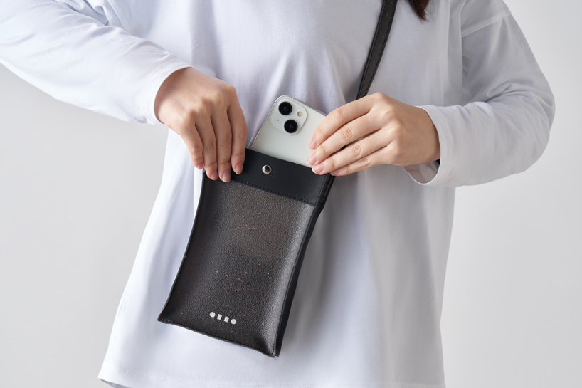 wearable collection repurposes leftover leather powder as translucent composite material