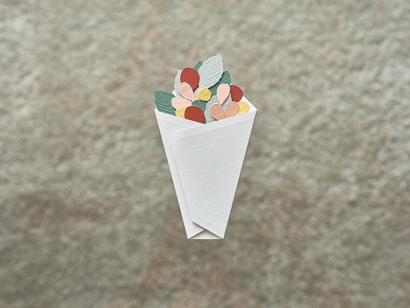 layered floral stickers transform paper into 3D modular bouquet letter set - 8