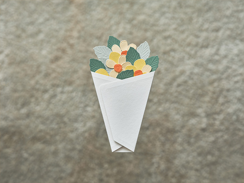 layered floral stickers transform paper into 3D modular bouquet letter set - 9