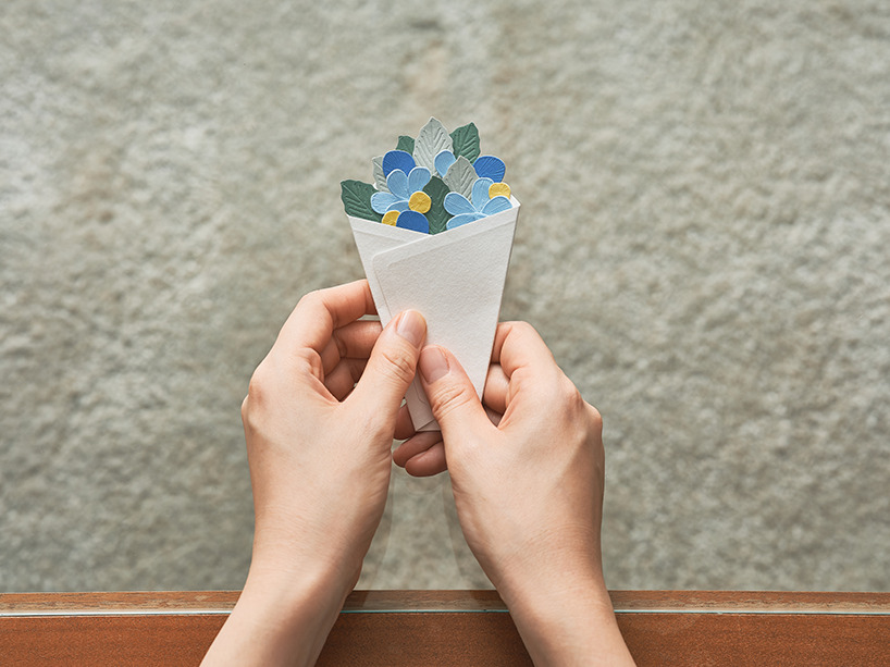 layered floral stickers transform paper into 3D modular bouquet letter set - 2