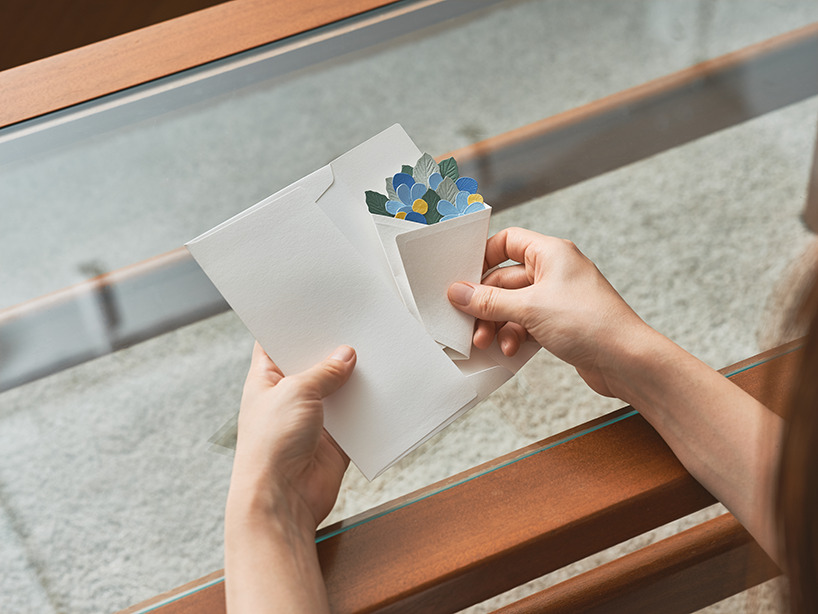 layered floral stickers transform paper into 3D modular bouquet letter set - 3