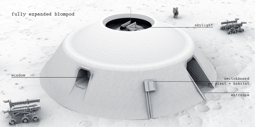 HASSELL's modular moon habitat for EU space agency uses 3D printed