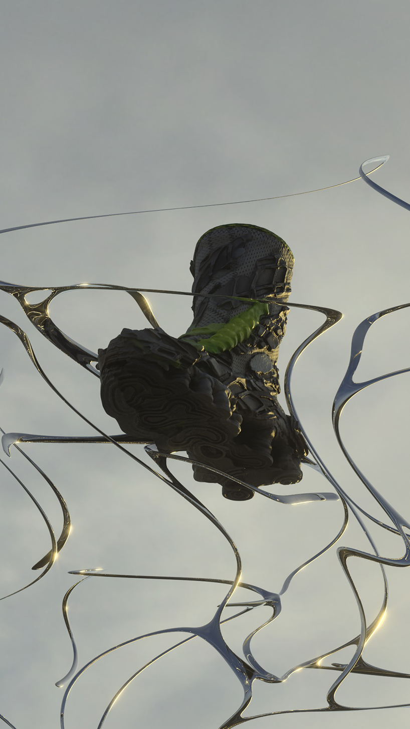 the desert of EIDOS: a futuristic footwear concept in a setting vaguely resembling the earth