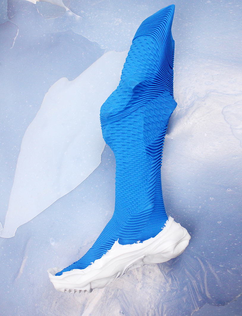 intricate knitting technology meets performance footwear in NDVI collection by polina krichko