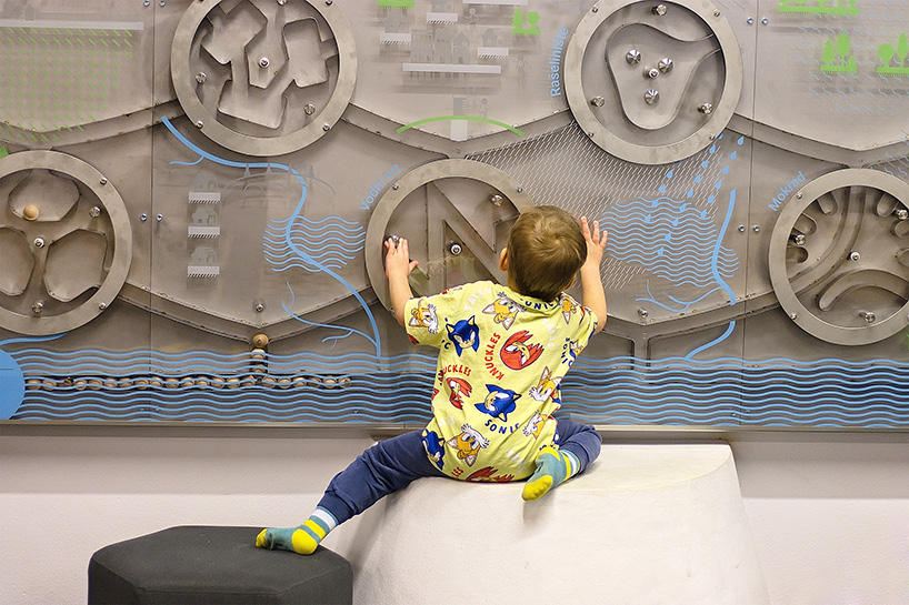 water run interactive installation maps water cycles through tactile play and movement - 2