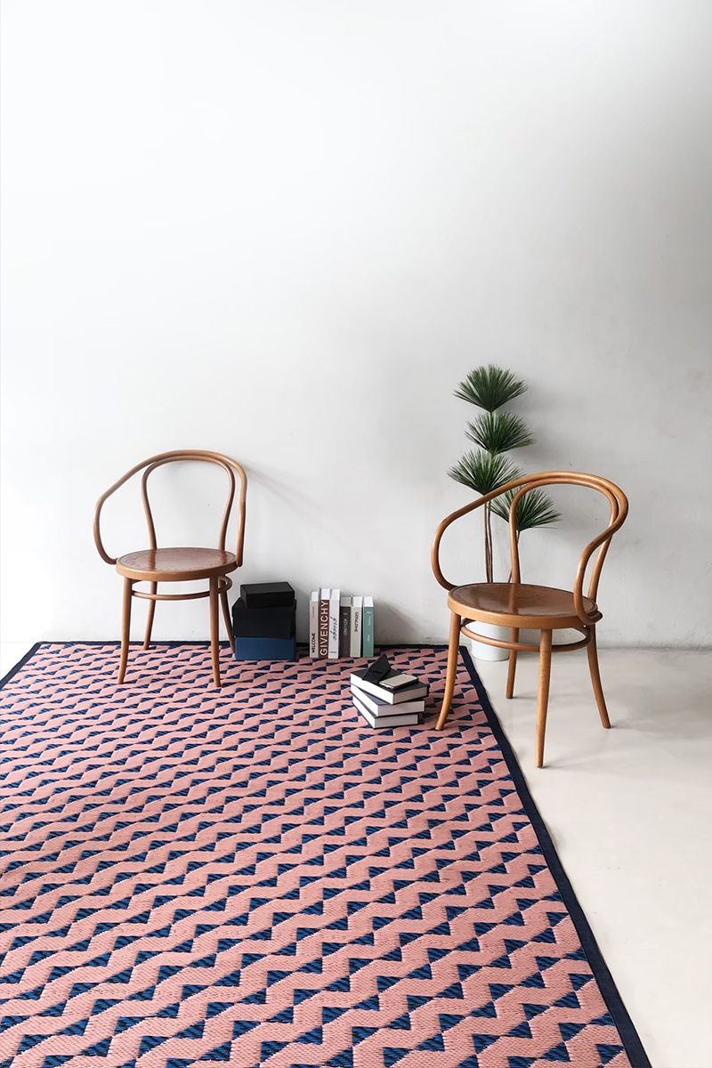 pdm brands first mat collection is developed from the superimposition of simple geometric forms like its name stride 12