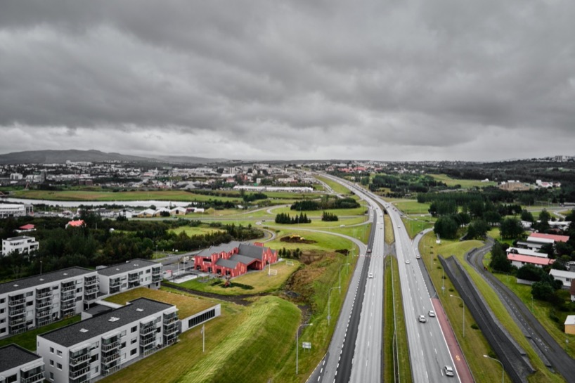 the salvation army headquarters in reykjavik stands out with its various shades of red
